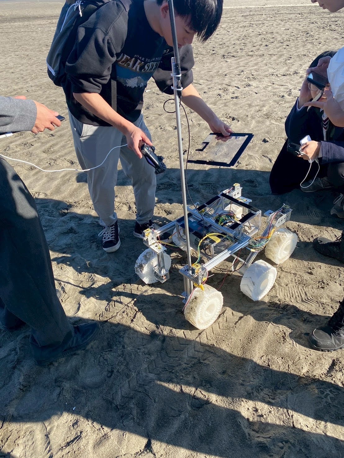 走行実験を行う様子